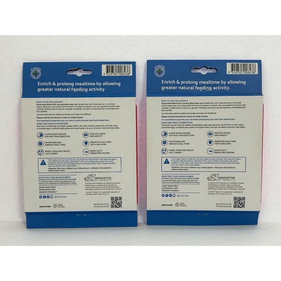 TWO LickiMat Slow Feeders Cat Kitten Reduce Stress Entertain Healthier Digestion - Picture 2 of 4